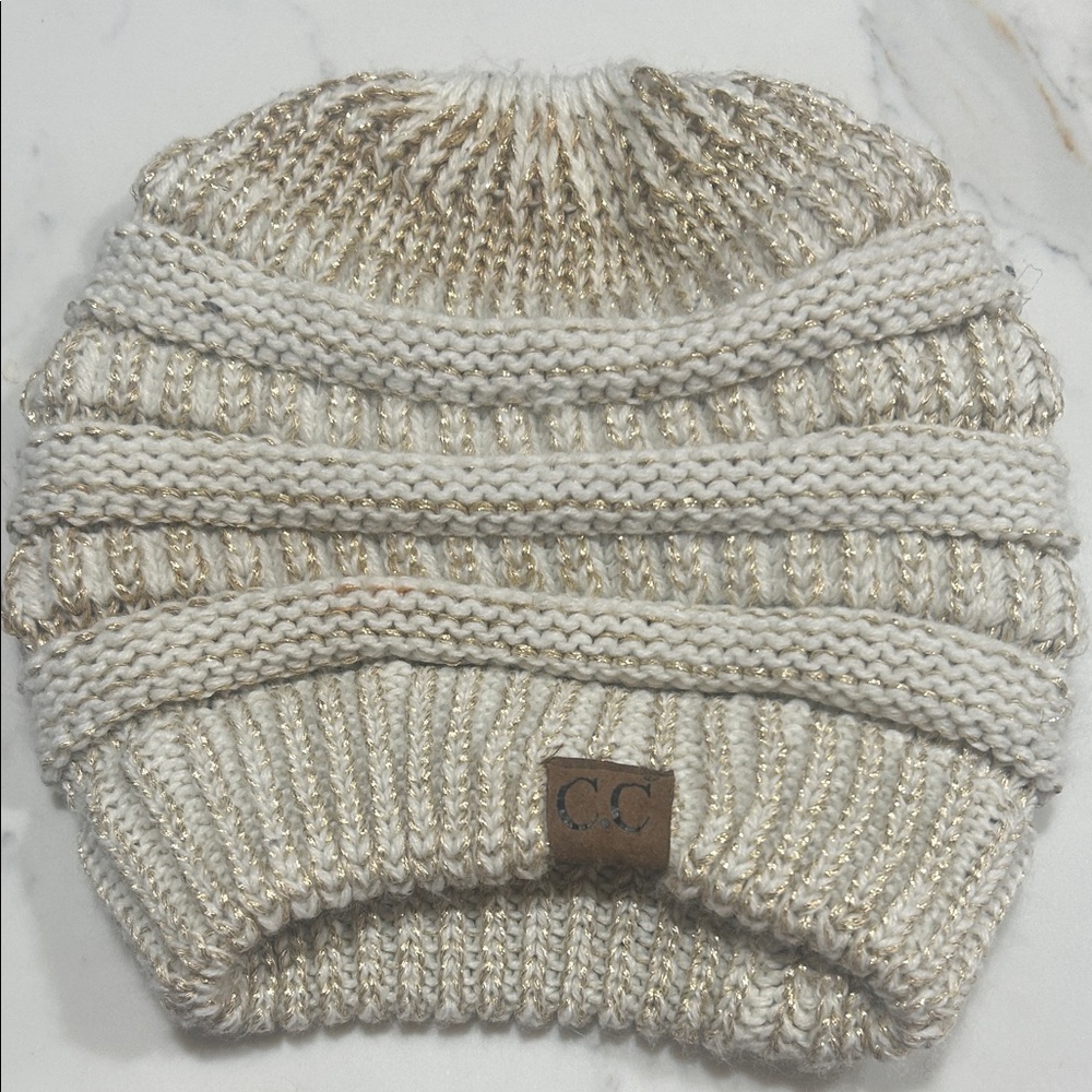 C.C Cream Knit Beanie